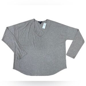 Express Long Sleeve Grey T Shirt
